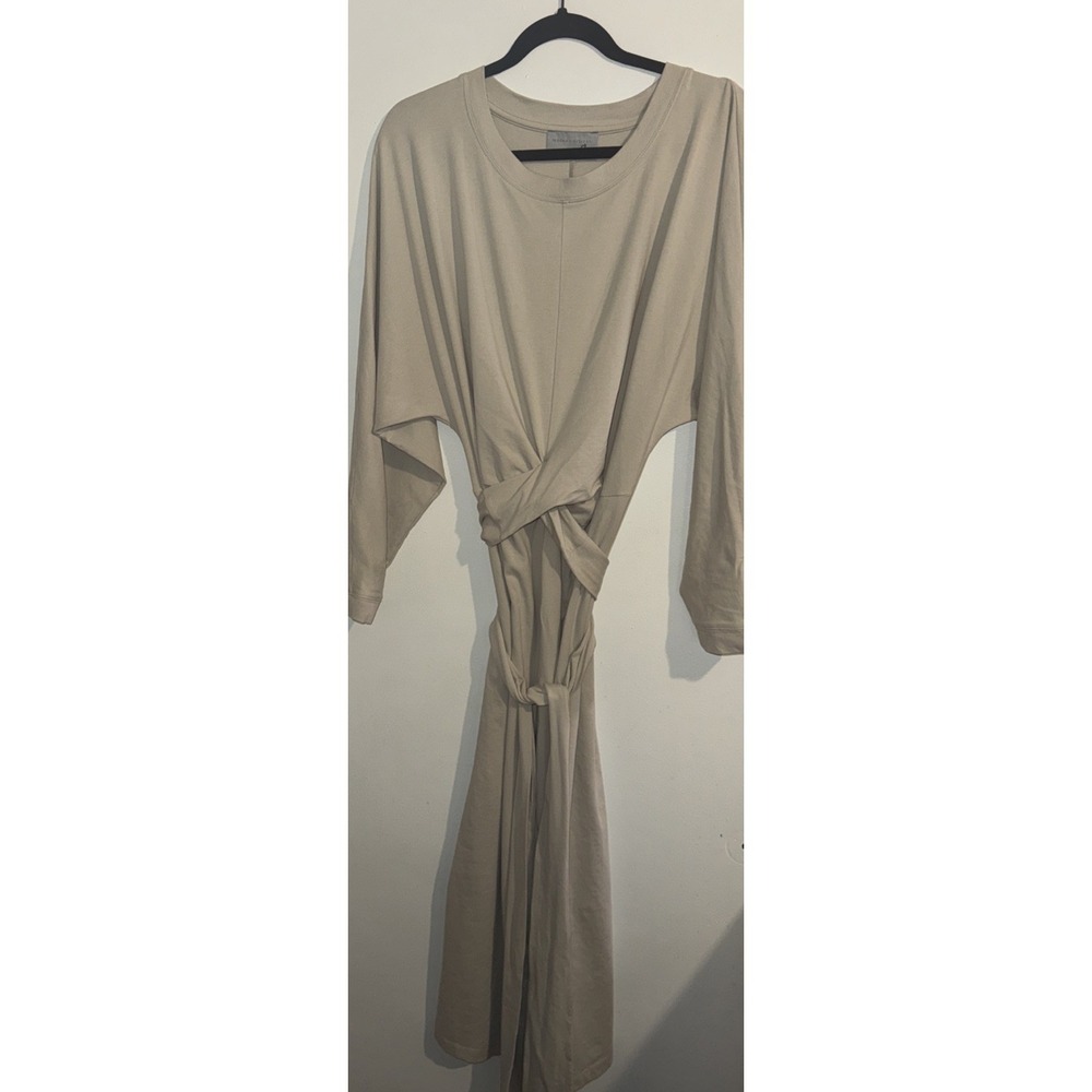 Modern Citizen Sz XL Tan Tie Front Dress Long Sleeve